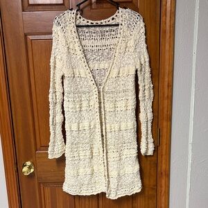 Free People Cream Knit Women's Cardigan